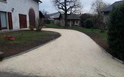 Remise en état d’une allée et pavage en pierre de granit